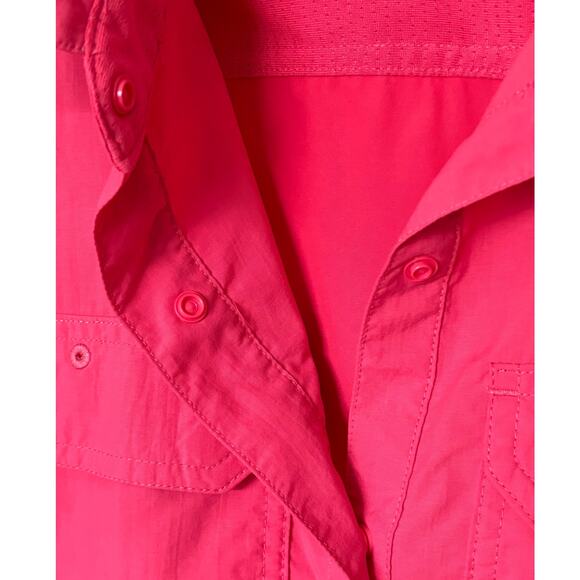 Columbia Wms Medium Omni Freeze PFG Pink Coral LS Outdoor Activity Shirt Hiking - Picture 3 of 11